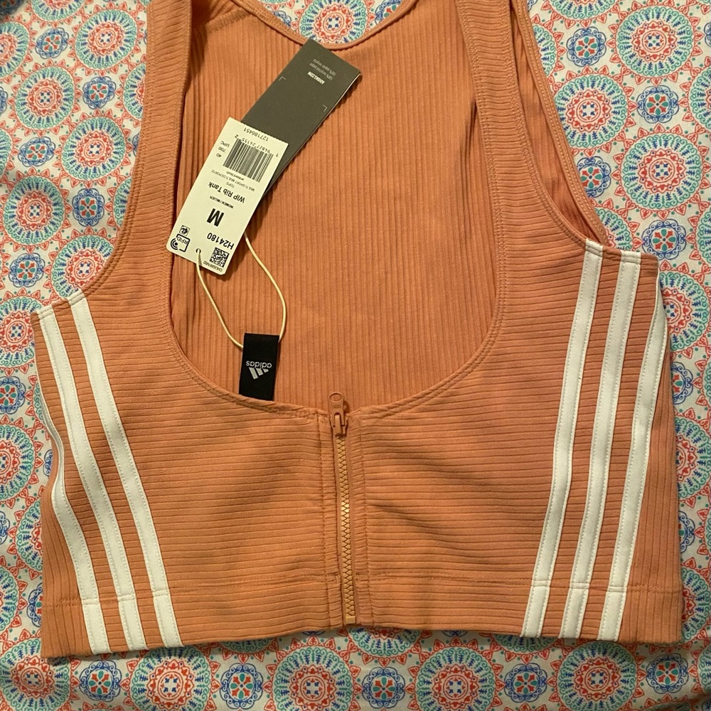 NWT Adidas Rib Tank top| color ambient blush